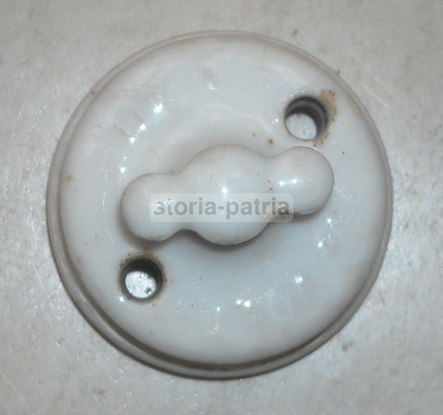 Tecnica, Elettricita, Antico Interruttore Elettrico, Porcellana Bianca, Decorativo immagine 4